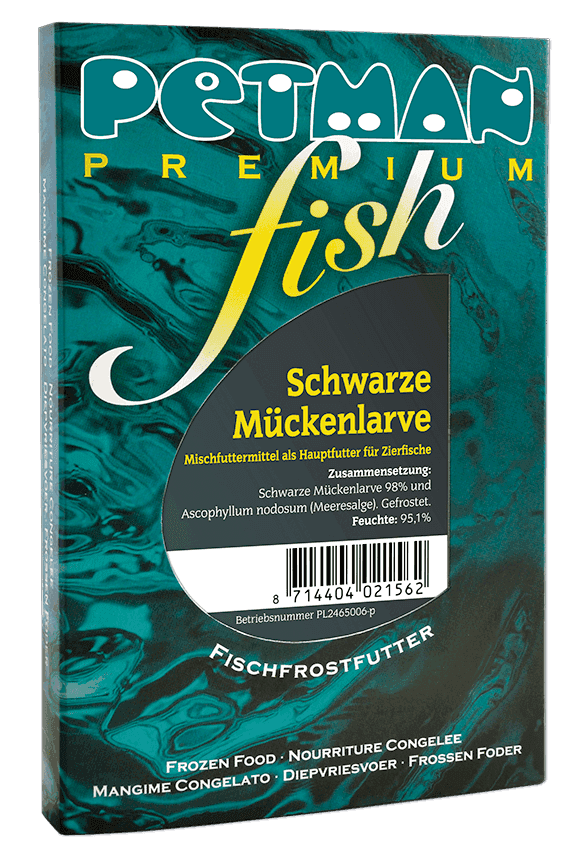 Petman Premium fish Verpackung der Sorte Schwarze Mückenlarve
